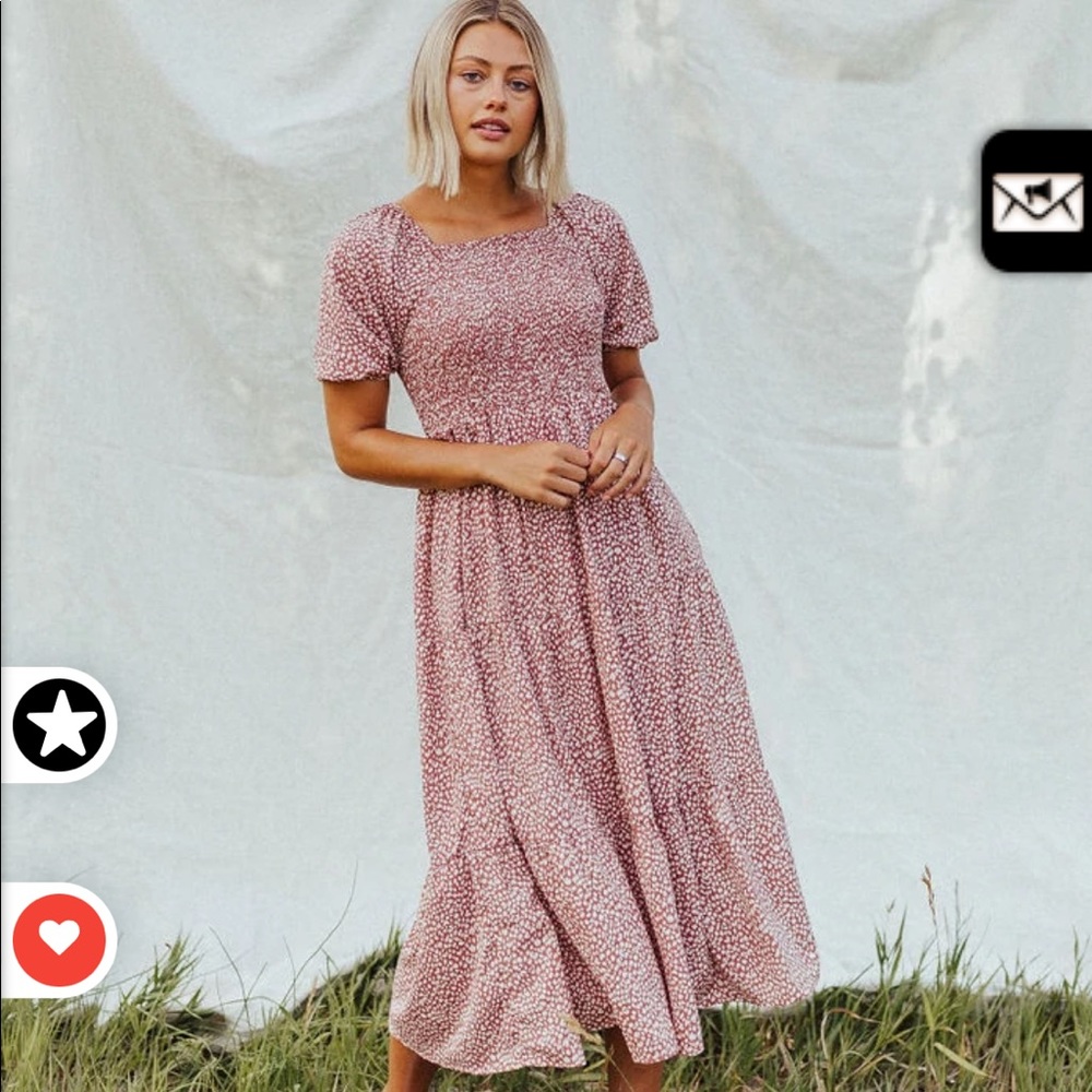 Roolee Pink Midi Dress